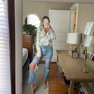Free People Floral Button-down
